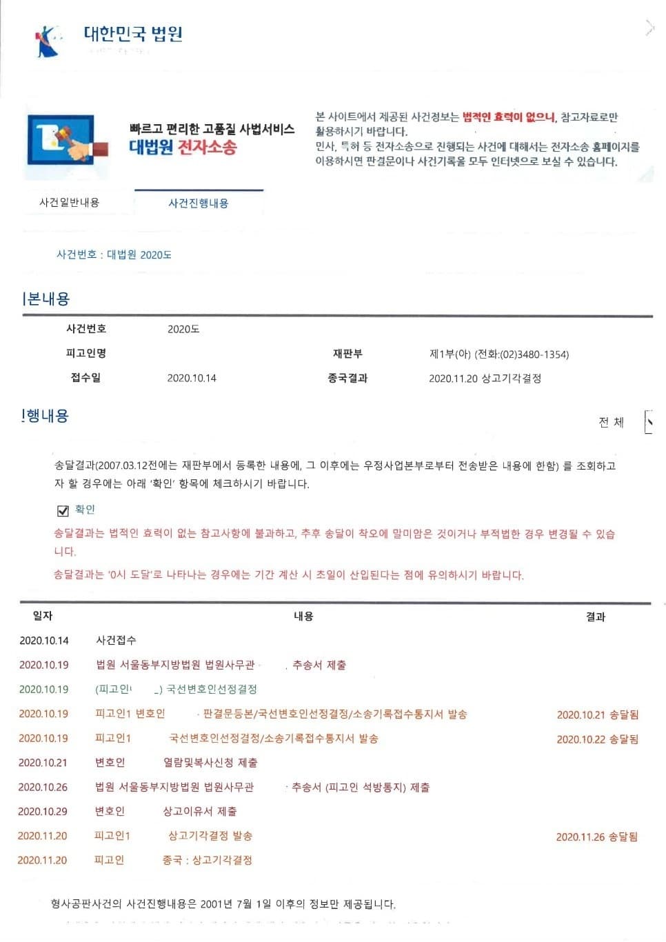 특수상해 피해자 고소대리 상고 기각(피고인 유죄 확정) (판결문 1/1)